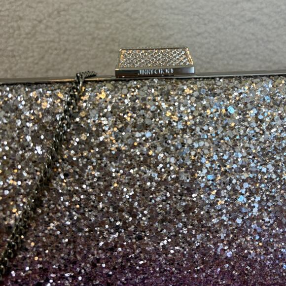 Jimmy Choo Zahra clutch bag with chain - Picture 4 of 7